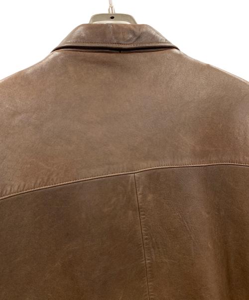 POLO RALPH LAUREN（ポロ・ラルフローレン）POLO RALPH LAUREN (ポロ・ラルフローレン) レザージャケット ブラウン サイズ:XLの古着・服飾アイテム