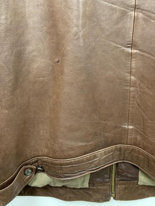 POLO RALPH LAUREN（ポロ・ラルフローレン）POLO RALPH LAUREN (ポロ・ラルフローレン) レザージャケット ブラウン サイズ:XLの古着・服飾アイテム