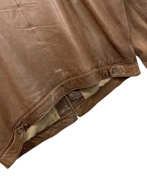 POLO RALPH LAUREN（ポロ・ラルフローレン）POLO RALPH LAUREN (ポロ・ラルフローレン) レザージャケット ブラウン サイズ:XLの古着・服飾アイテム