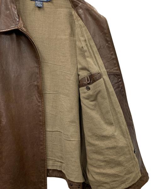 POLO RALPH LAUREN（ポロ・ラルフローレン）POLO RALPH LAUREN (ポロ・ラルフローレン) レザージャケット ブラウン サイズ:XLの古着・服飾アイテム