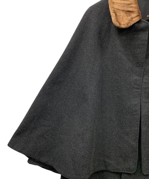 court（コート）court (コート) トンビコート ブラック サイズ:実寸サイズにてご確認ください。の古着・服飾アイテム