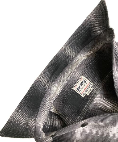 HOUSTON（ヒューストン）HOUSTON (ヒューストン) シャツ チェック柄 スカイブルー サイズ:Mの古着・服飾アイテム