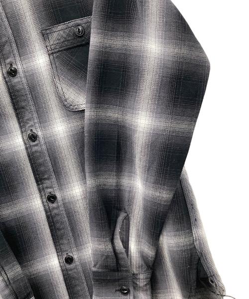 HOUSTON（ヒューストン）HOUSTON (ヒューストン) シャツ チェック柄 スカイブルー サイズ:Mの古着・服飾アイテム