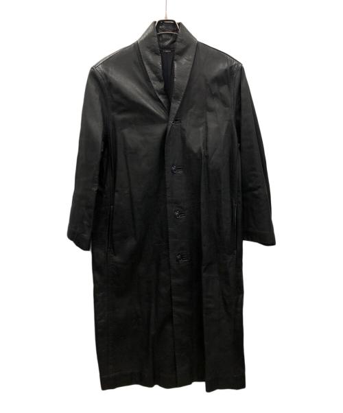 ISSEY MIYAKE MEN（イッセイミヤケメン）ISSEY MIYAKE MEN (イッセイミヤケメン) 80s レザーコート ブラック サイズ:Mの古着・服飾アイテム