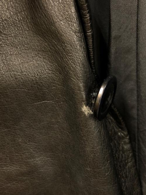 ISSEY MIYAKE MEN（イッセイミヤケメン）ISSEY MIYAKE MEN (イッセイミヤケメン) 80s レザーコート ブラック サイズ:Mの古着・服飾アイテム