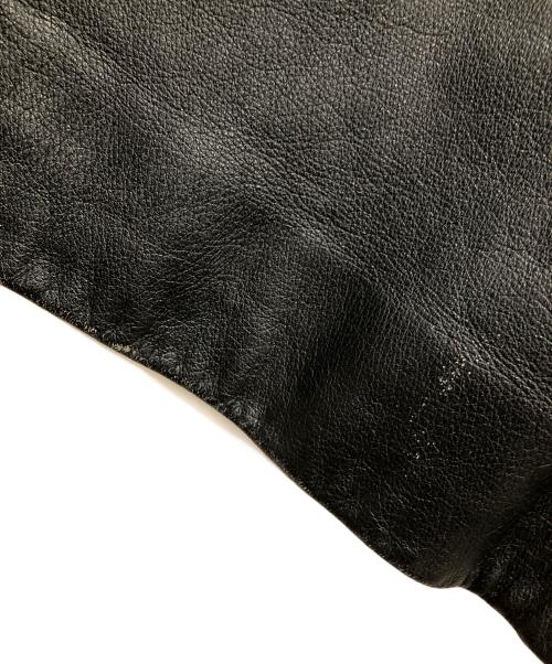 ISSEY MIYAKE MEN（イッセイミヤケメン）ISSEY MIYAKE MEN (イッセイミヤケメン) 80s レザーコート ブラック サイズ:Mの古着・服飾アイテム