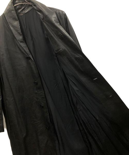 ISSEY MIYAKE MEN（イッセイミヤケメン）ISSEY MIYAKE MEN (イッセイミヤケメン) 80s レザーコート ブラック サイズ:Mの古着・服飾アイテム
