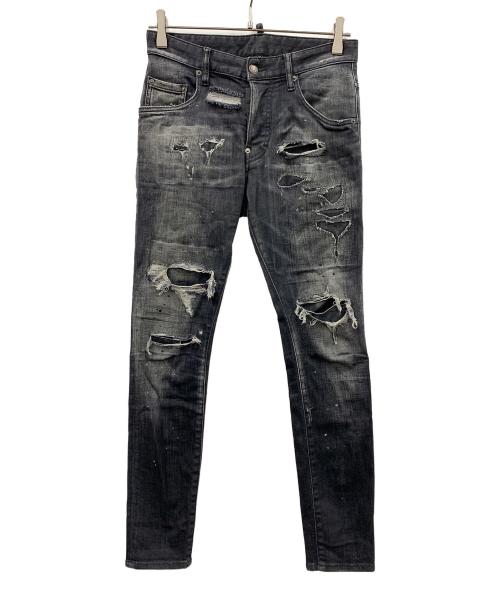 DSQUARED2（ディースクエアード）DSQUARED2 (ディースクエアード) スキニーパンツ Super Twinky Jean（スーパー トゥインキー ジーンズ ） グレー サイズ:42の古着・服飾アイテム