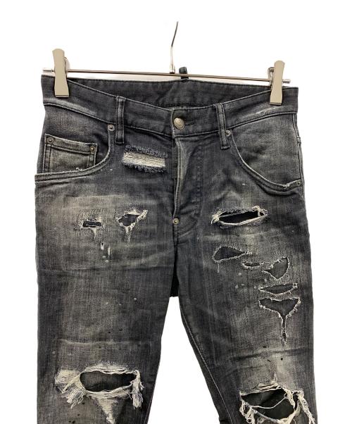DSQUARED2（ディースクエアード）DSQUARED2 (ディースクエアード) スキニーパンツ Super Twinky Jean（スーパー トゥインキー ジーンズ ） グレー サイズ:42の古着・服飾アイテム