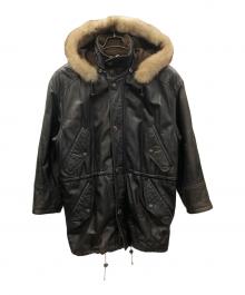 VECCHIO PONTE（ヴェキオポンテ）の古着「レザーコート」｜ブラック