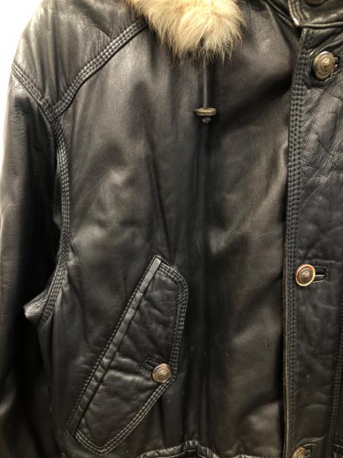 VECCHIO PONTE（ヴェキオポンテ）VECCHIO PONTE (ヴェキオポンテ) レザーコート ブラック サイズ:46の古着・服飾アイテム