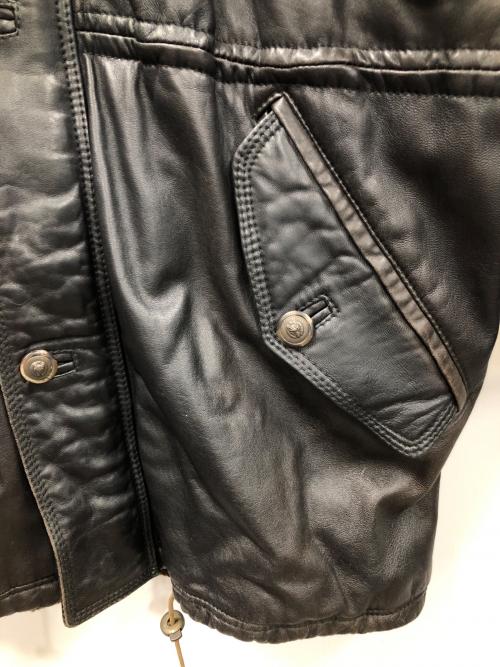 VECCHIO PONTE（ヴェキオポンテ）VECCHIO PONTE (ヴェキオポンテ) レザーコート ブラック サイズ:46の古着・服飾アイテム