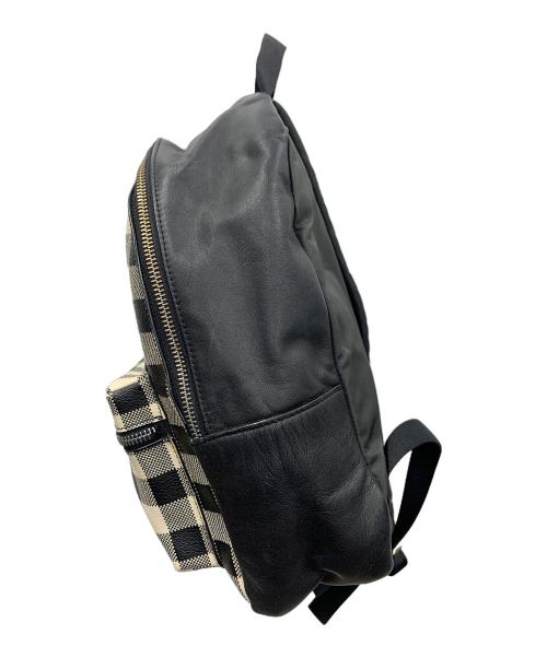 COACH（コーチ）COACH (コーチ) リュック ギンガムチェック アイボリー×ブラック サイズ:実寸サイズにてご確認ください。の古着・服飾アイテム