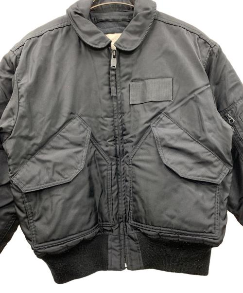 HOUSTON（ヒューストン）HOUSTON (ヒューストン) フライトジャケット ブラック サイズ:Mの古着・服飾アイテム