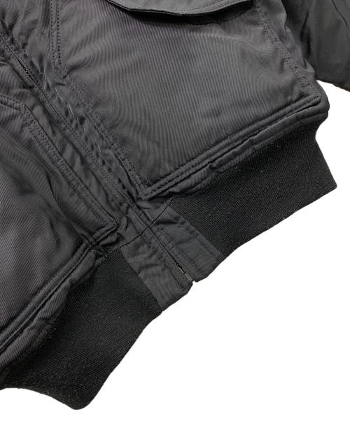 HOUSTON（ヒューストン）HOUSTON (ヒューストン) フライトジャケット ブラック サイズ:Mの古着・服飾アイテム