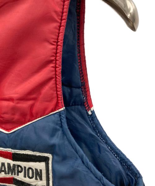 CAR QUEST（カークエスト）CAR QUEST (カークエスト) 70s 中綿ベスト レッド×ネイビー サイズ:実寸サイズをご確認ください。の古着・服飾アイテム