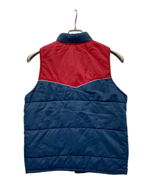 CAR QUEST（カークエスト）CAR QUEST (カークエスト) 70s 中綿ベスト レッド×ネイビー サイズ:実寸サイズをご確認ください。の古着・服飾アイテム