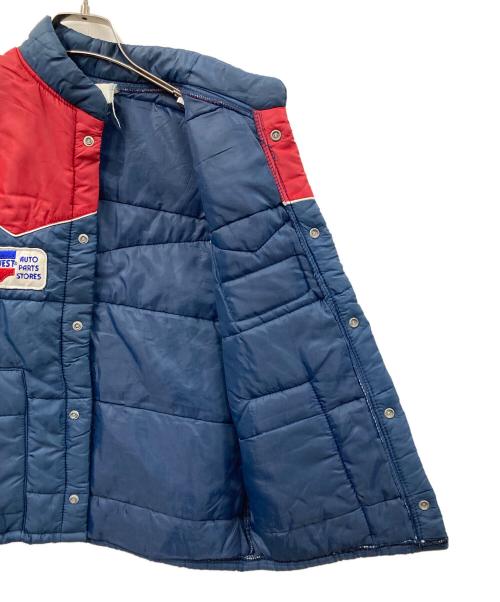 CAR QUEST（カークエスト）CAR QUEST (カークエスト) 70s 中綿ベスト レッド×ネイビー サイズ:実寸サイズをご確認ください。の古着・服飾アイテム