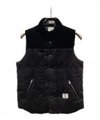 BEDWIN &THE HEARTBREAKERSベドウィンアンドザ ハートブレイカーズ）の古着「ダウンベスト コーデユロイ」｜ブラック×ブラウン