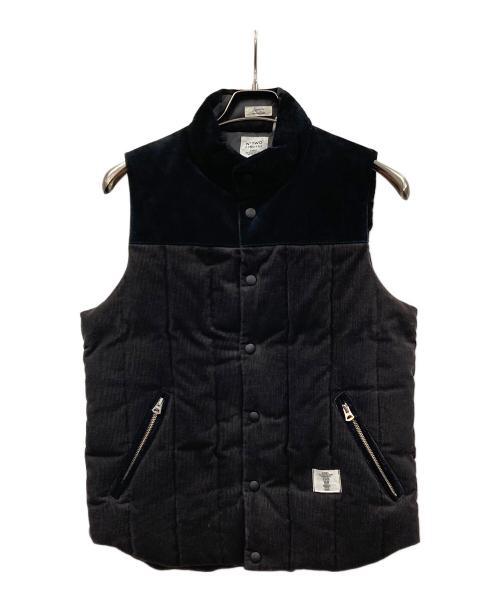 BEDWIN &THE HEARTBREAKERS（ベドウィンアンドザ ハートブレイカーズ）BEDWIN &THE HEARTBREAKERS (ベドウィンアンドザ ハートブレイカーズ) ダウンベスト コーデユロイ ブラック×ブラウン サイズ:2の古着・服飾アイテム
