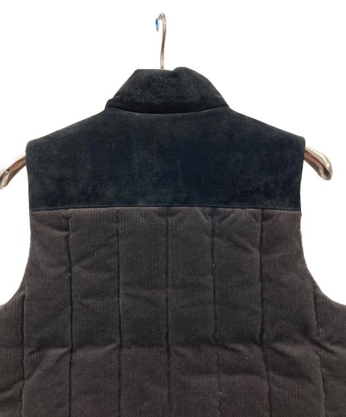 BEDWIN &THE HEARTBREAKERS（ベドウィンアンドザ ハートブレイカーズ）BEDWIN &THE HEARTBREAKERS (ベドウィンアンドザ ハートブレイカーズ) ダウンベスト コーデユロイ ブラック×ブラウン サイズ:2の古着・服飾アイテム