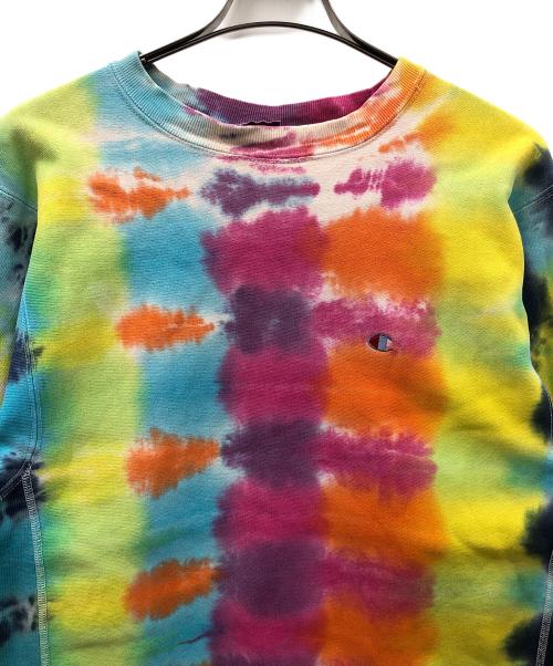 Champion（チャンピオン）Champion (チャンピオン) 90s リバースウィーブスウェット ピンク×マルチカラー サイズ:LARGEの古着・服飾アイテム