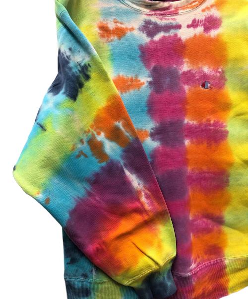 Champion（チャンピオン）Champion (チャンピオン) 90s リバースウィーブスウェット ピンク×マルチカラー サイズ:LARGEの古着・服飾アイテム