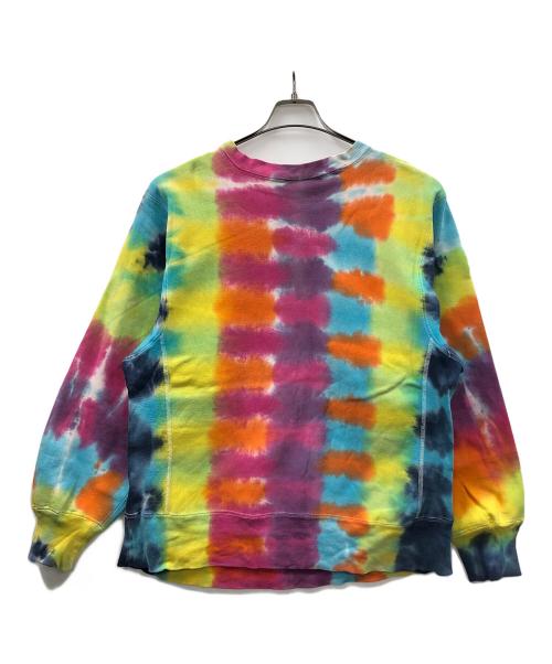 Champion（チャンピオン）Champion (チャンピオン) 90s リバースウィーブスウェット ピンク×マルチカラー サイズ:LARGEの古着・服飾アイテム