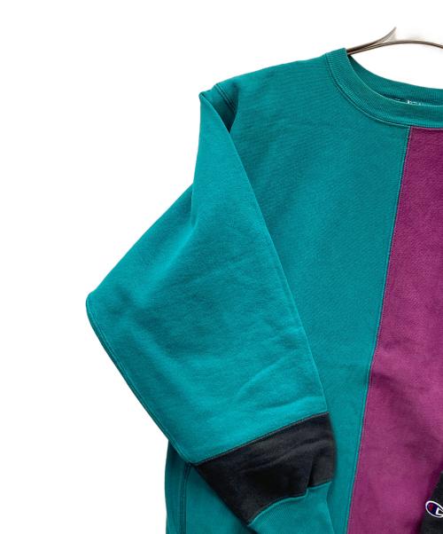 Champion（チャンピオン）Champion (チャンピオン) 90s リバースウィーブスウェット グリーン×パープル サイズ:Lの古着・服飾アイテム