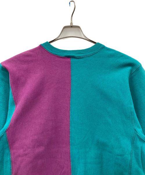 Champion（チャンピオン）Champion (チャンピオン) 90s リバースウィーブスウェット グリーン×パープル サイズ:Lの古着・服飾アイテム