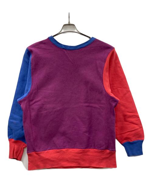 Champion（チャンピオン）Champion (チャンピオン) 90s リバースウィーブスウェット パープル×レッド×ブルー サイズ:Lの古着・服飾アイテム