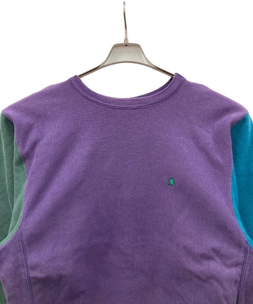 Champion（チャンピオン）Champion (チャンピオン) 90s リバースウィーブスウェット パープル×グリーン サイズ:XXLの古着・服飾アイテム