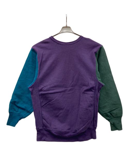 Champion（チャンピオン）Champion (チャンピオン) 90s リバースウィーブスウェット パープル×グリーン サイズ:XXLの古着・服飾アイテム