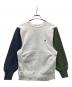 Champion（チャンピオン）の古着「90s リバースウィーブスウェット」｜グレー×ネイビー×グリーン