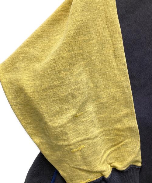 Champion（チャンピオン）Champion (チャンピオン) 90s リバースウィーブスウェット チャコールグレー×イエロー サイズ:Lの古着・服飾アイテム