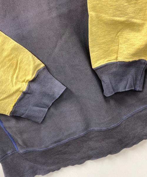 Champion（チャンピオン）Champion (チャンピオン) 90s リバースウィーブスウェット チャコールグレー×イエロー サイズ:Lの古着・服飾アイテム