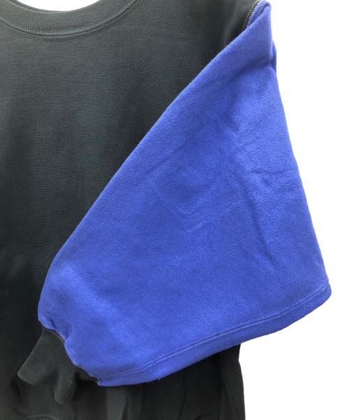 Champion（チャンピオン）Champion (チャンピオン) 90s リバースウィーブスウェット ブラック×ブルー サイズ:MEDIUMの古着・服飾アイテム