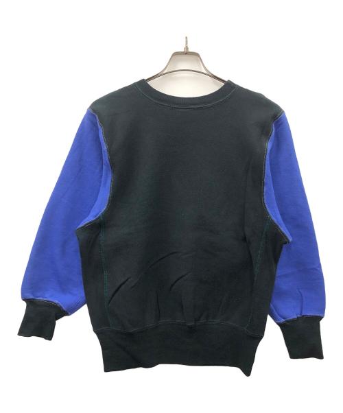 Champion（チャンピオン）Champion (チャンピオン) 90s リバースウィーブスウェット ブラック×ブルー サイズ:MEDIUMの古着・服飾アイテム