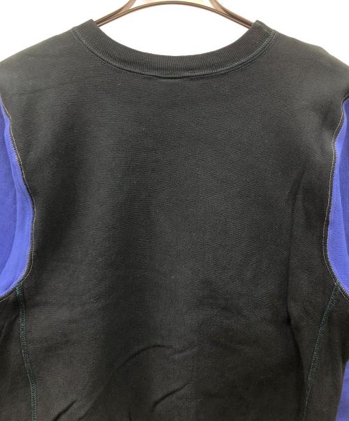 Champion（チャンピオン）Champion (チャンピオン) 90s リバースウィーブスウェット ブラック×ブルー サイズ:MEDIUMの古着・服飾アイテム