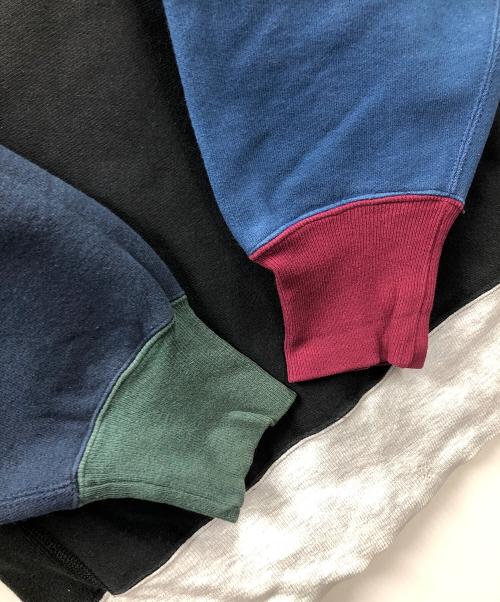 Champion（チャンピオン）Champion (チャンピオン) 90s リバースウィーブスウェット ブラック×ブルー×グレー サイズ:MEDIUMの古着・服飾アイテム