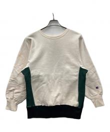 Champion（チャンピオン）の古着「90s リバースウィーブスウェット」｜ホワイト×グリーン