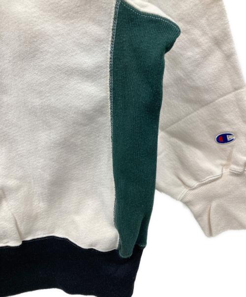 Champion（チャンピオン）Champion (チャンピオン) 90s リバースウィーブスウェット ホワイト×グリーン サイズ:Mの古着・服飾アイテム