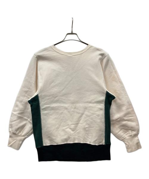 Champion（チャンピオン）Champion (チャンピオン) 90s リバースウィーブスウェット ホワイト×グリーン サイズ:Mの古着・服飾アイテム