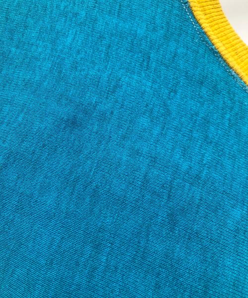 Champion（チャンピオン）Champion (チャンピオン) 90s リバースウィーブスウェット ブルー×イエロー サイズ:X-LARGEの古着・服飾アイテム