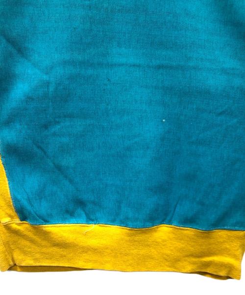 Champion（チャンピオン）Champion (チャンピオン) 90s リバースウィーブスウェット ブルー×イエロー サイズ:X-LARGEの古着・服飾アイテム