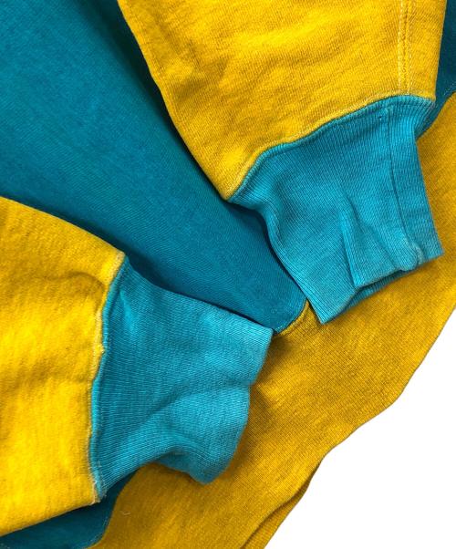 Champion（チャンピオン）Champion (チャンピオン) 90s リバースウィーブスウェット ブルー×イエロー サイズ:X-LARGEの古着・服飾アイテム
