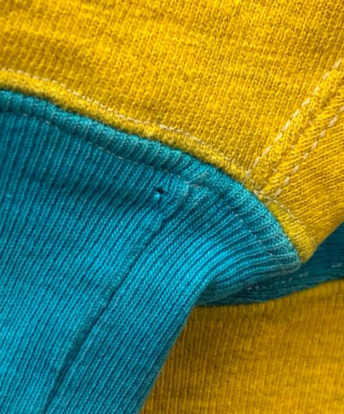 Champion（チャンピオン）Champion (チャンピオン) 90s リバースウィーブスウェット ブルー×イエロー サイズ:X-LARGEの古着・服飾アイテム