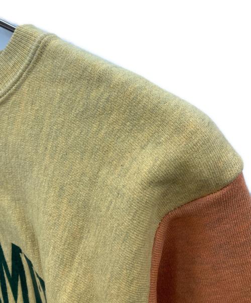 Champion（チャンピオン）Champion (チャンピオン) 90s リバースウィーブスウェット イエロー×オレンジ サイズ:XLの古着・服飾アイテム