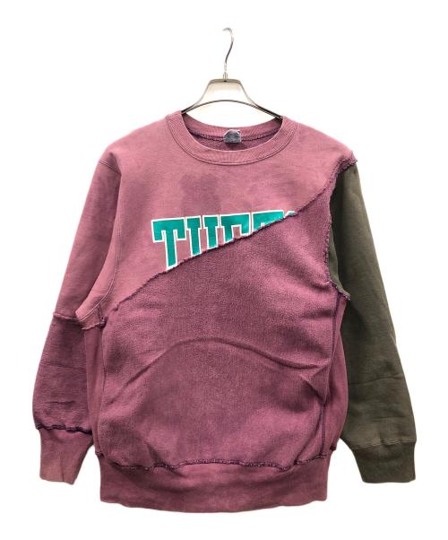 Champion（チャンピオン）Champion (チャンピオン) 90s リバースウィーブスウェット パープル×グリーン サイズ:X-LARGEの古着・服飾アイテム