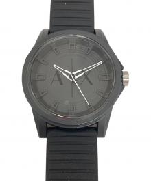 ARMANI EXCHANGE（アルマーニ エクスチェンジ）の古着「腕時計 シリコンウォッチ クォーツ」｜ブラック